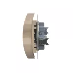 Simon 54 WMDW-00210M-041 Gniazdo wtyczkowe podwójne z uziemieniem z przesłonami (moduł) 16A, 250V~, zaciski śrubowe; kremowy