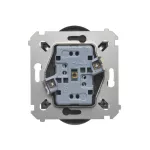 Simon 54 WMDW-00200M-048 Gniazdo wtyczkowe bez uziemienia z przesłonami podwójne (moduł) 16A, 250V~, zaciski śrubowe; antracyt Do ramek S54 PREMIUM