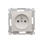 Simon 54 WMDW-00111x-011 Gniazdo wtyczkowe z uziemieniem i przesłonami (moduł) 16A, 250V~, zaciski śrubowe; biały
