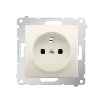 Simon 54 WMDW-00111x-041 Gniazdo wtyczkowe z uziemieniem i przesłonami (moduł) 16A, 250V~, zaciski śrubowe; kremowy
