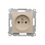 Simon 54 WMDW-00111x-041 Gniazdo wtyczkowe z uziemieniem i przesłonami (moduł) 16A, 250V~, zaciski śrubowe; kremowy