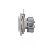 Simon 54 WMDW-00111x-043 Gniazdo wtyczkowe z uziemieniem i przesłonami (moduł) 16A, 250V~, zaciski śrubowe; srebrny mat