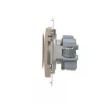 Simon 54 WMDW-00111x-044 Gniazdo wtyczkowe z uziemieniem i przesłonami (moduł) 16A, 250V~, zaciski śrubowe; złoty mat