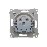 Simon 54 WMDW-00111x-044 Gniazdo wtyczkowe z uziemieniem i przesłonami (moduł) 16A, 250V~, zaciski śrubowe; złoty mat