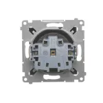 Simon 54 WMDW-00111x-048 Gniazdo wtyczkowe z uziemieniem i przesłonami (moduł) 16A, 250V~, zaciski śrubowe; antracyt