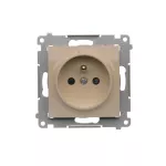 Simon 54 WMDW-0011Sx-041 Gniazdo wtyczkowe z uziemieniem i przesłonami (moduł) 16A, 250V~, szybkozłącza; kremowy