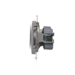 Simon 54 WMDW-0011Sx-043 Gniazdo wtyczkowe z uziemieniem i przesłonami (moduł) 16A, 250V~, szybkozłącza; srebrny mat