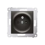 Simon 54 WMDW-0011Sx-048 Gniazdo wtyczkowe z uziemieniem i przesłonami (moduł) 16A, 250V~, szybkozłącza; antracyt