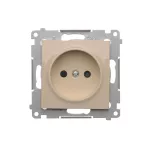 Simon 54 WMDW-00101x-041 Gniazdo wtyczkowe bez uziemienia z przesłonami (moduł) 16A, 250V~, zaciski śrubowe; kremowy