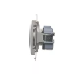 Simon 54 WMDW-00101x-043 Gniazdo wtyczkowe bez uziemienia z przesłonami (moduł) 16A, 250V~, zaciski śrubowe; srebrny mat