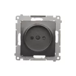 Simon 54 WMDW-00101x-048 Gniazdo wtyczkowe bez uziemienia z przesłonami (moduł) 16A, 250V~, zaciski śrubowe; antracyt