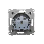 Simon 54 WMDW-00101x-048 Gniazdo wtyczkowe bez uziemienia z przesłonami (moduł) 16A, 250V~, zaciski śrubowe; antracyt