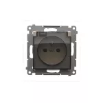 Simon 54 WMDW-53111x-041 Gniazdo wtyczkowe do wersji IP44 Z USZCZELKĄ (moduł) 16A, 250V~, zaciski śrubowe, klapka transparentna; kremowy Uszczelka do ramek S54 PREMIUM