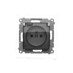 Simon 54 WMDW-53111x-043 Gniazdo wtyczkowe do wersji IP44 Z USZCZELKĄ (moduł) 16A, 250V~, zaciski śrubowe, klapka transp.; srebrny mat Uszczelka do ramek S54 PREMIUM