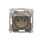 Simon 54 WMDW-53121x-041 Gniazdo wtyczkowe do wersji IP44 bez uszczelki (moduł) 16A, 250V~, zaciski śrubowe, klapka transparentna; kremowy Wymagana uszczelka ramki