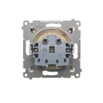 Simon 54 WMDW-53121x-041 Gniazdo wtyczkowe do wersji IP44 bez uszczelki (moduł) 16A, 250V~, zaciski śrubowe, klapka transparentna; kremowy Wymagana uszczelka ramki