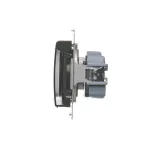 Simon 54 WMDW-53121x-048 Gniazdo wtyczkowe do wersji IP44 bez uszczelki (moduł) 16A, 250V~, zaciski śrubowe, klapka transparentna; antracyt Wymagana uszczelka ramki