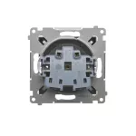 Simon 54 WMDW-53121x-048 Gniazdo wtyczkowe do wersji IP44 bez uszczelki (moduł) 16A, 250V~, zaciski śrubowe, klapka transparentna; antracyt Wymagana uszczelka ramki