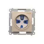 Simon 54 WMDW-01111x-041 Gniazdo DATA z kluczem uprawniającym (moduł) 16A, 250V~, zaciski śrubowe; kremowy