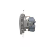 Simon 54 WMDW-03111x-043 Gniazdo Schuko z przesłonami (moduł) 16A, 250V~, zaciski śrubowe; srebrny mat