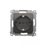 Simon 54 WMDW-03111x-048 Gniazdo Schuko z przesłonami (moduł) 16A, 250V~, zaciski śrubowe; antracyt