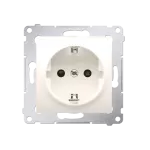 Simon 54 WMDW-0311Sx-041 Gniazdo Schuko z przesłonami (moduł) 16A, 250V~, szybkozłącza; kremowy