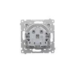 Simon 54 WMDW-0311Sx-043 Gniazdo Schuko z przesłonami (moduł) 16A, 250V~, szybkozłącza; srebrny mat