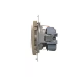 Simon 54 WMDW-0311Sx-044 Gniazdo Schuko z przesłonami (moduł) 16A, 250V~, szybkozłącza; złoty mat