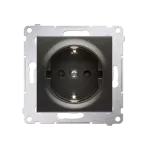 Simon 54 WMDW-0311Sx-048 Gniazdo Schuko z przesłonami (moduł) 16A, 250V~, szybkozłącza; antracyt