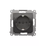 Simon 54 WMDW-0311Sx-048 Gniazdo Schuko z przesłonami (moduł) 16A, 250V~, szybkozłącza; antracyt