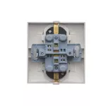 Simon 54 WMDW-12211N-011 Gniazdo Schuko z przesłonami podwójne 16A, 250V~, zaciski śrubowe; biały