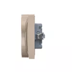 Simon 54 WMDW-12211N-041 Gniazdo Schuko z przesłonami podwójne 16A, 250V~, zaciski śrubowe; kremowy