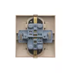 Simon 54 WMDW-12211N-041 Gniazdo Schuko z przesłonami podwójne 16A, 250V~, zaciski śrubowe; kremowy