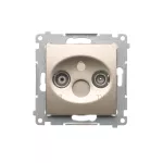 Simon 54 WMDA-01035x-044 Gniazdo antenowe R-TV końcowe separowane (moduł) tłum.1dB; złoty mat