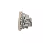 Simon 54 WMDA-02100x-044 Gniazdo antenowe R-TV przelotowe (moduł), tłumienie TV i R 10 dB; złoty mat