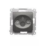 Simon 54 WMDA-02100x-048 Gniazdo antenowe R-TV przelotowe (moduł), tłumienie TV i R 10 dB; antracyt