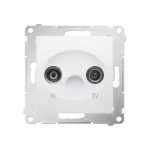 Simon 54 WMDA-01100z-011 Gniazdo antenowe R-TV zakończeniowe do gniazd przelotowych (moduł); biały