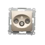 Simon 54 WMDA-03018x-044 Gniazdo antenowe R-TV-SAT końcowe/zakończeniowe (moduł); złoty mat