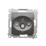 Simon 54 WMDA-02018z-048 Gniazdo antenowe R-TV-SAT przelotowe (moduł); antracyt