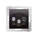 Simon 54 WMDA-03019z-048 Gniazdo antenowe satelitarne podwójne SAT-SAT-RTV (moduł); antracyt