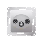 Simon 54 WMDA-06xxxx-043 Gniazdo R-TV-DATA (moduł); srebrny mat