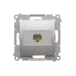Simon 54 WMDA-01000x-043 Gniazdo antenowe TV pojedyncze (moduł). Do instalacji indywidualnych; srebrny mat