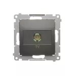 Simon 54 WMDA-01000x-048 Gniazdo antenowe TV pojedyncze (moduł). Do instalacji indywidualnych; antracyt