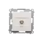 Simon 54 WMDA-05xxxx-011 Gniazdo antenowe SAT pojedyncze (moduł). Do instalacji indywidualnych; biały