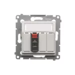 Simon 54 WMDG-01000x-011 Gniazdo głośnikowe 1-krotne z polem opisowym (moduł). Przekrój przewodów dla wejścia i wyjścia 2,5 mm2; biały