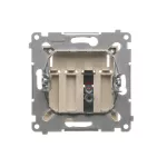 Simon 54 WMDG-01000x-041 Gniazdo głośnikowe 1-krotne z polem opisowym (moduł). Przekrój przewodów dla wejścia i wyjścia 2,5 mm2; kremowy