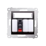 Simon 54 WMDG-01000x-048 Gniazdo głośnikowe 1-krotne z polem opisowym (moduł). Przekrój przewodów dla wejścia i wyjścia 2,5 mm2; antracyt