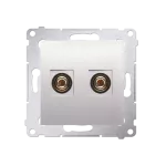 Simon 54 WMDG-010002-041 Gniazdo głośnikowe pojedyncze (moduł). Przekrój przewodów dla wyjścia do 6 mm2; kremowy