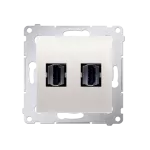 Simon 54 WMDH-0XXXX2-041 Gniazdo HDMI podwójne (moduł); kremowy