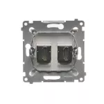 Simon 54 WMDH-0XXXX2-043 Gniazdo HDMI podwójne (moduł); srebrny mat